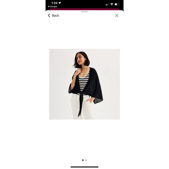 Sonoma Women’s Black Toe Front Ruana Viscose- One Size NWT - Picture 2 of 10